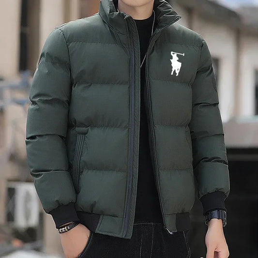 2025 Fashion Autumn/Winter Zipper Cotton Jackets, Warm Cotton Padded Jackets, Cotton Padded Casual Winter Sportswear, Stand-Up