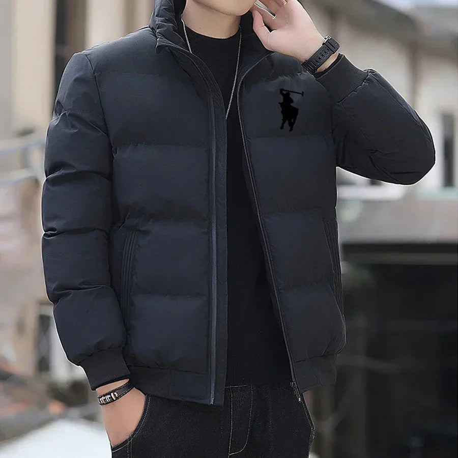 2025 Fashion Autumn/Winter Zipper Cotton Jackets, Warm Cotton Padded Jackets, Cotton Padded Casual Winter Sportswear, Stand-Up