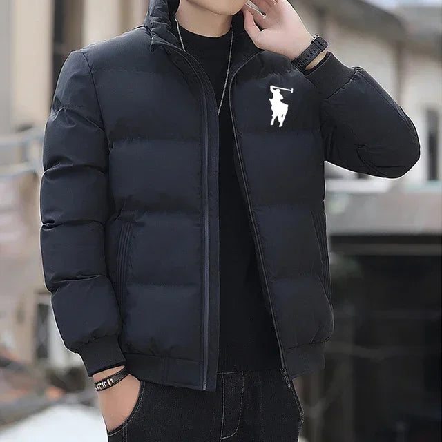 2025 Fashion Autumn/Winter Zipper Cotton Jackets, Warm Cotton Padded Jackets, Cotton Padded Casual Winter Sportswear, Stand-Up